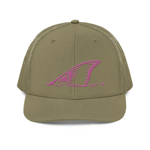 Redfish Tail Neon Pink Embroidered Mesh Back Trucker Cap for Ultimate Comfort and Style