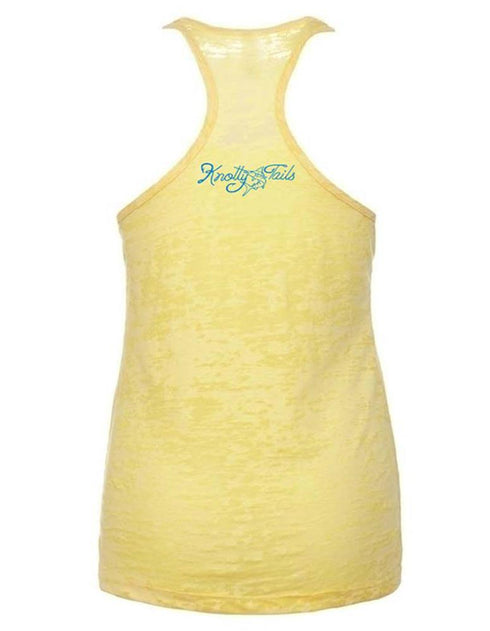 Women's Inshore Fish Burnout Racerback Tank - KnottyTails