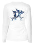 Women's V-neck Marlin Trio Performance Shirt - KnottyTails