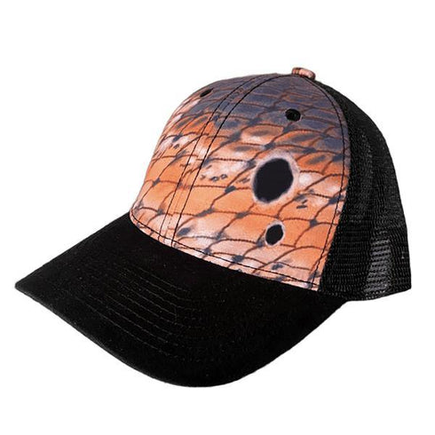 Redfish Scale Pattern on Black Snapback Hat - KnottyTails