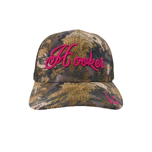 Hooker Fishing Snapback Hat on Camouflage - KnottyTails