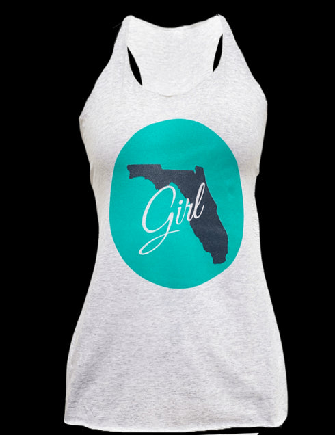 Florida Girl Women's Tri-Blend Racerback Tank Top - KnottyTails
