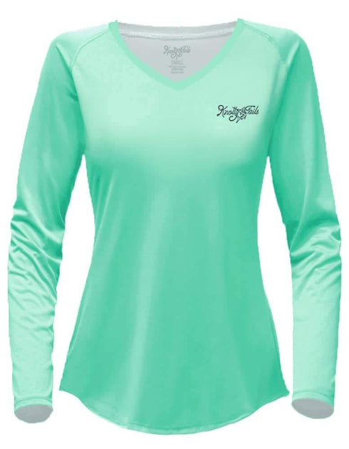 Women's V-neck Sea Turtle Performance shirt - KnottyTails