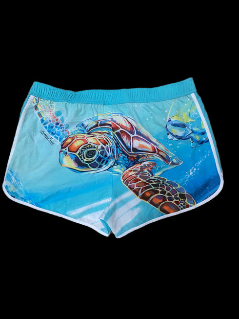 Women's Sea Turtle Board shorts - KnottyTails