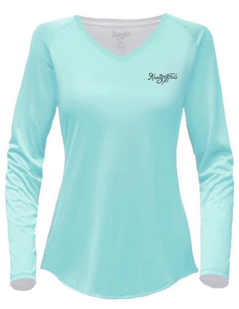 Women's V-neck Inshore Performance shirt - KnottyTails