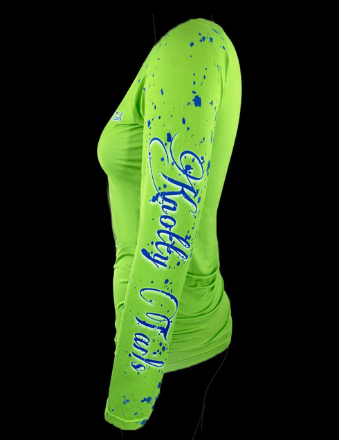 Women's V-neck Mahi Mahi Sun Protective Performance Shirt - KnottyTails