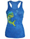 Women's Mahi Mahi on Royal Blue Burnout Racerback Tank - KnottyTails