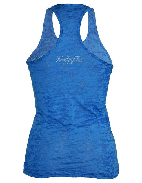 Women's Mahi Mahi on Royal Blue Burnout Racerback Tank - KnottyTails