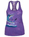 Women's Purple Marlin Burnout Racerback Tank Top - KnottyTails