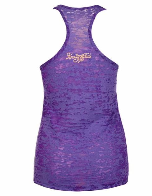 Women's Purple Marlin Burnout Racerback Tank Top - KnottyTails