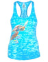 Women's Sea Turtle Burnout Racerback Tank - KnottyTails