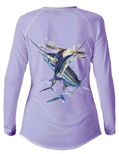 Women's V-neck Offshore Performance Fishing shirt - KnottyTails
