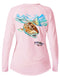 Women's V-neck Redfish and Crab Performance shirt - KnottyTails