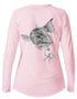 Women's V-neck Pencil Redfish Performance shirt - KnottyTails