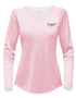 Women's V-neck Redfish and Crab Performance shirt - KnottyTails
