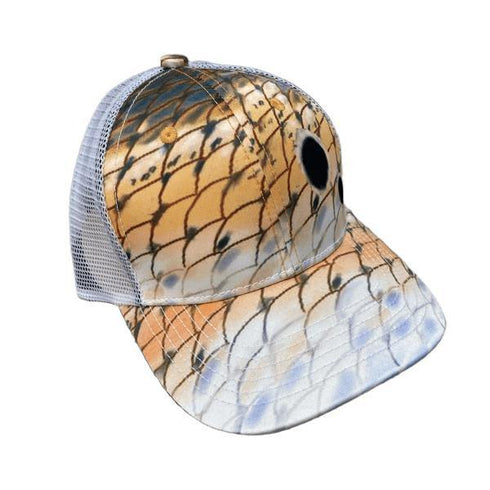 Redfish Belly Scale Pattern, Fishing Snapback Hat - KnottyTails