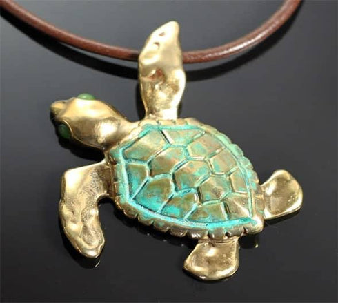 Bronze Lg. Loggerhead Pendant - KnottyTails