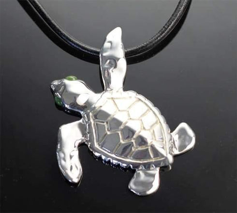 Sterling Silver Lg. Loggerhead Pendant - KnottyTails