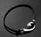 Sterling Silver ”J” Hook Black Leather Bracelet - KnottyTails
