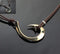 Circle Hook Charm, Leather Necklace - KnottyTails