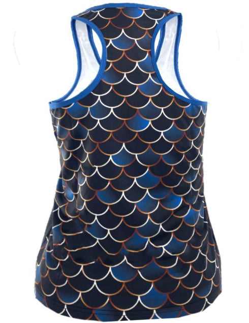 Mermaid Scale Racerback Sun Protective Fishing Tank Top - KnottyTails