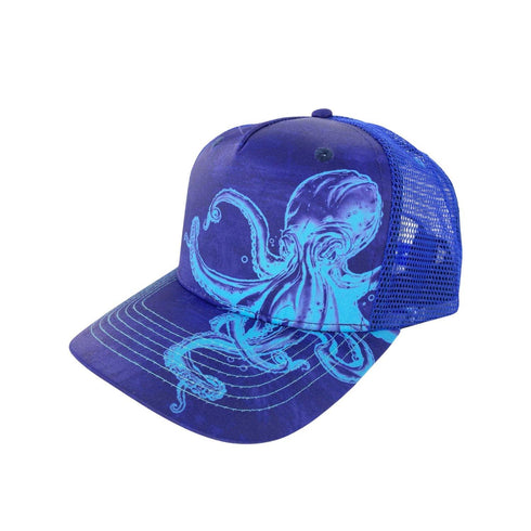 Octopus In Water KnottyTails Snapback Hat - KnottyTails