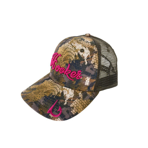 Hooker Fishing Snapback Hat on Camouflage - KnottyTails