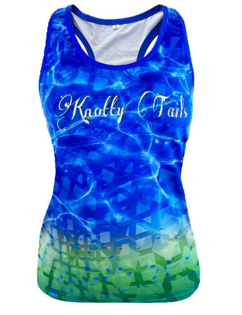 Blue Mahi Womens Fishing Performance Tank UP 50+ Sun Protective - KnottyTails