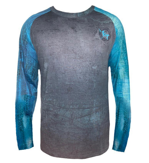 Men's Long Sleeve Blue Tarpon Fishing Shirt - KnottyTails