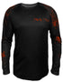 Men's Redfish Outline on Black Performance Shirt - KnottyTails