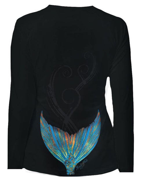 Women's V-neck Knotty Mermaid Performance Shirt - KnottyTails