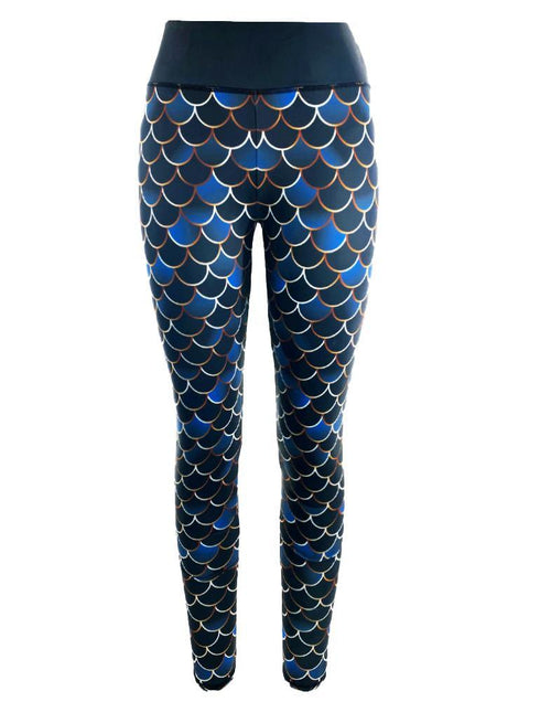 Mermaid Scale Full Length Leggings - KnottyTails