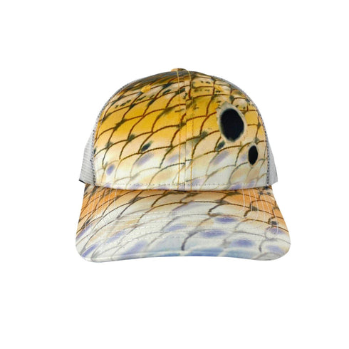 Redfish Belly Scale Pattern, Fishing Snapback Hat - KnottyTails