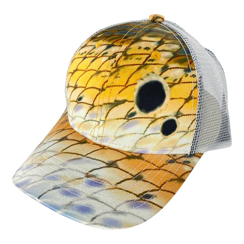Redfish Belly Scale Pattern, Fishing Snapback Hat - KnottyTails