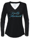 Women's V-neck Knotty Mermaid Performance Shirt - KnottyTails