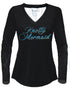 Women's V-neck Knotty Mermaid Performance Shirt - KnottyTails